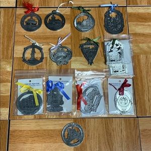 🥁 Pewter Collectible Ornaments - EUC
